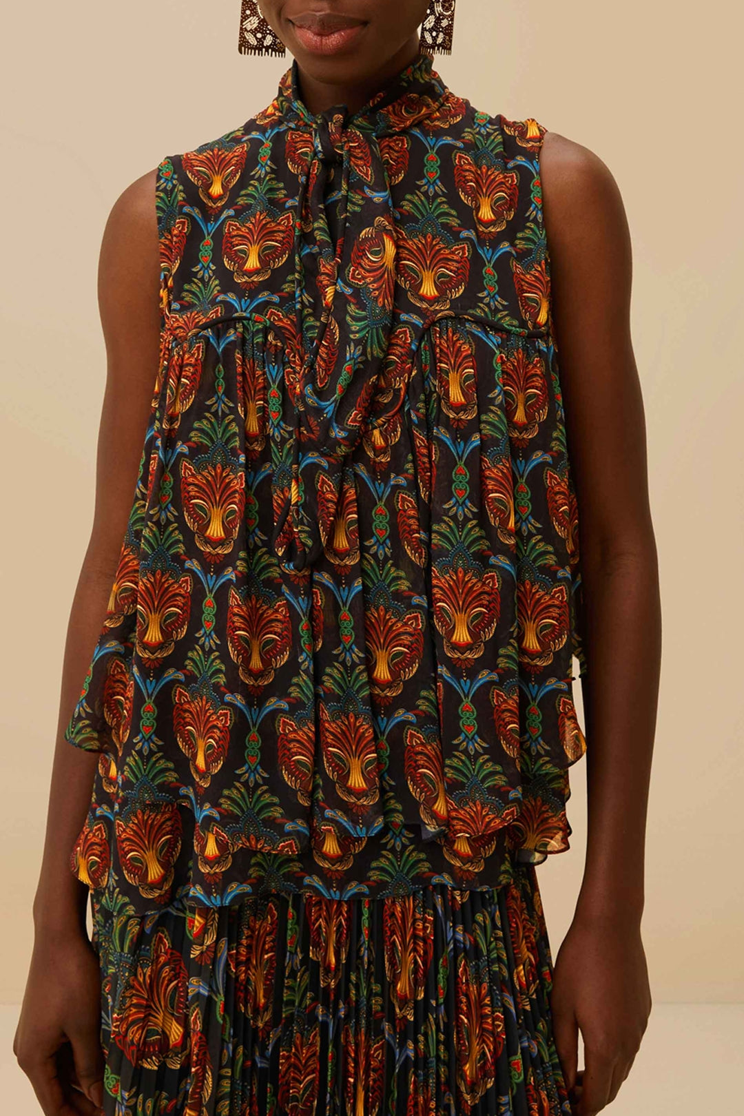 Blouse sans manches - Noir