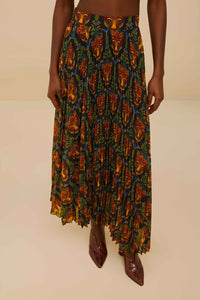 Jupe longue Pleated - Noir