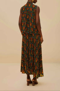 Jupe longue Pleated - Noir