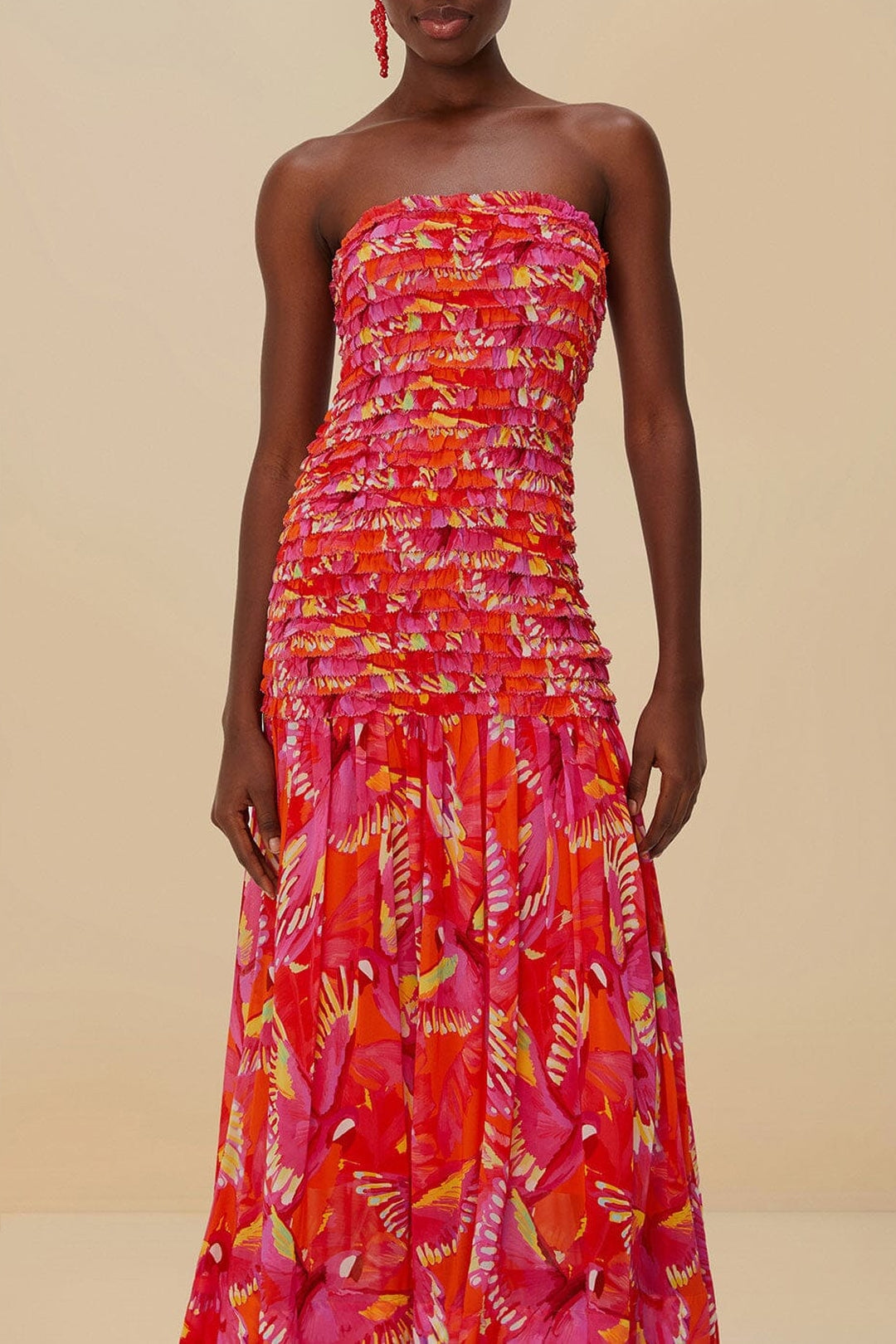 Robe longue bustier - Rose