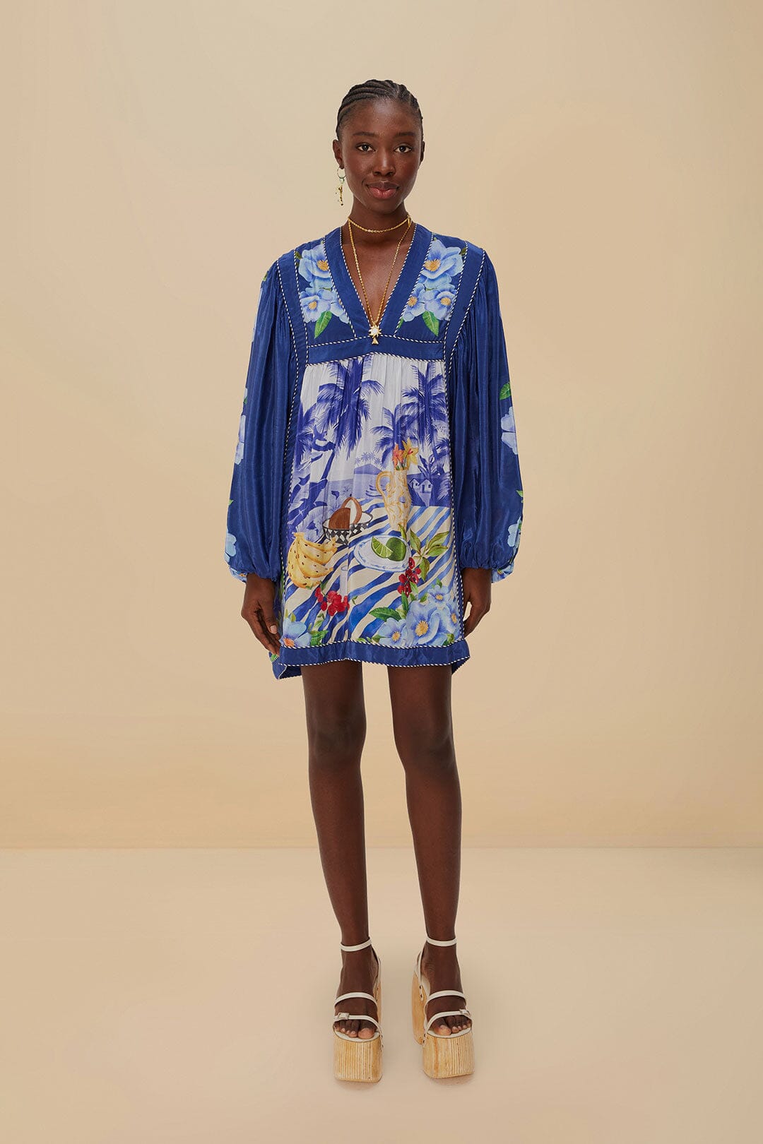 NEW_Fresh Table Scarf Blue Robes courtes - Fresh Table Scarf Blue