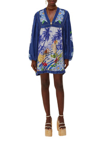 Fresh Table Short Dress - Blue