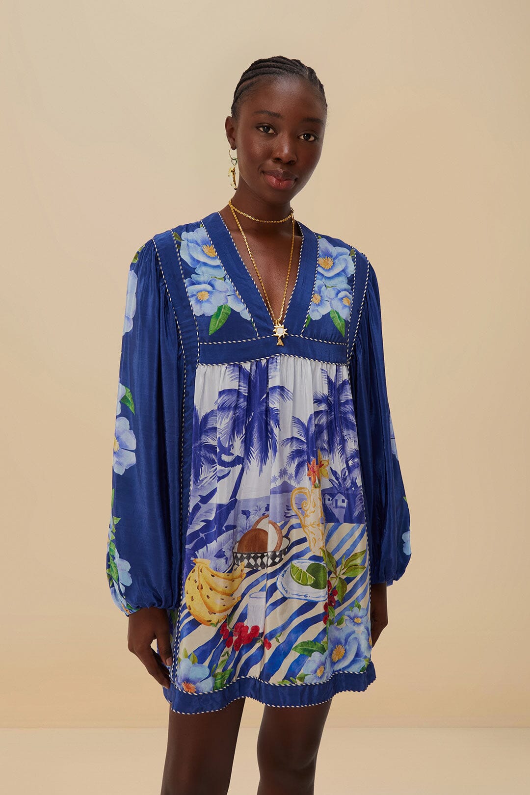 NEW_Fresh Table Scarf Blue Robes courtes - Fresh Table Scarf Blue
