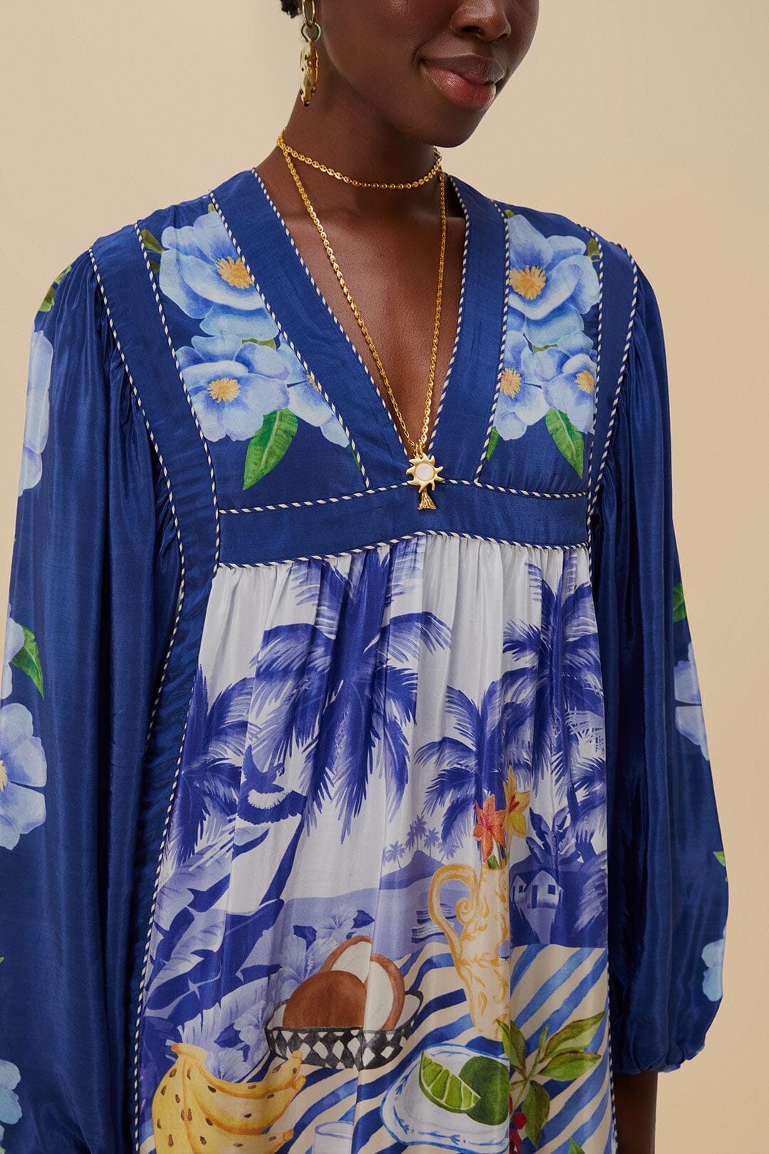 NEW_Fresh Table Scarf Blue Robes courtes - Fresh Table Scarf Blue