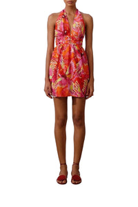 Robe courte à bretelles - Rose