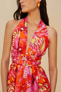 Robe courte à bretelles - Rose