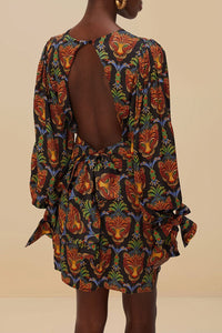Robe courte à manches longues - Noir