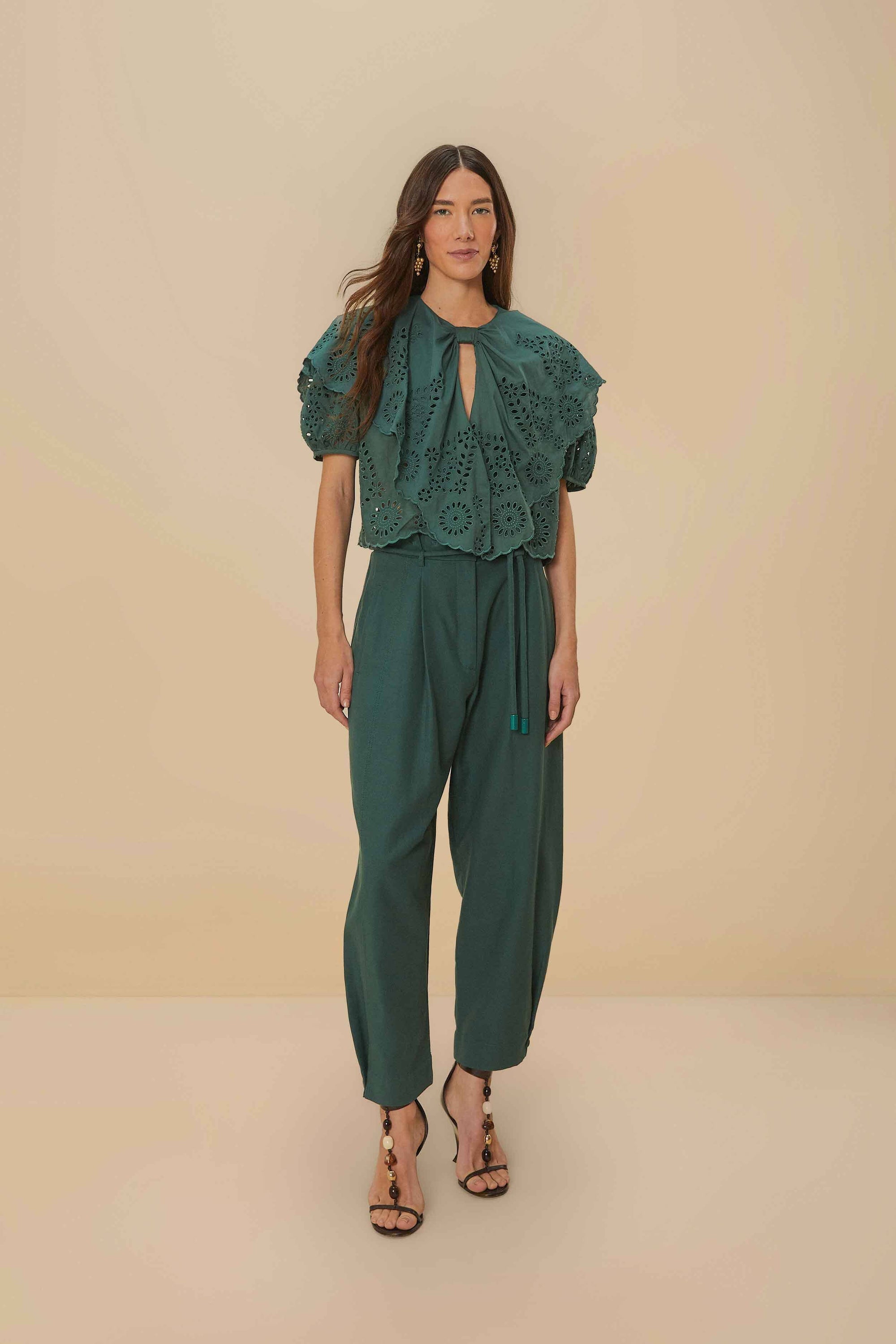 DIFFUSELY_Dark Green Pantalon - Dark Green