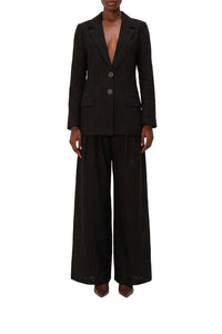 Blazer Eyelet en coton - Noir