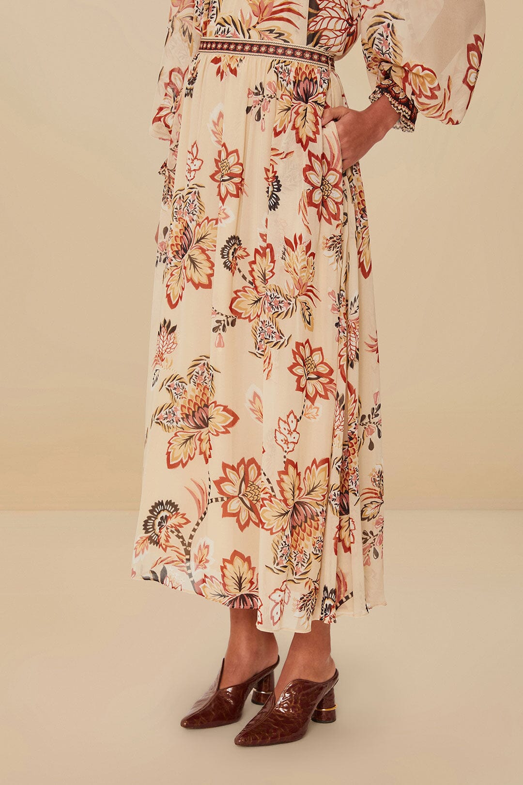 Aura floral blouse - Beige