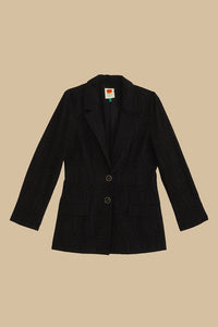 Blazer Eyelet en coton - Noir