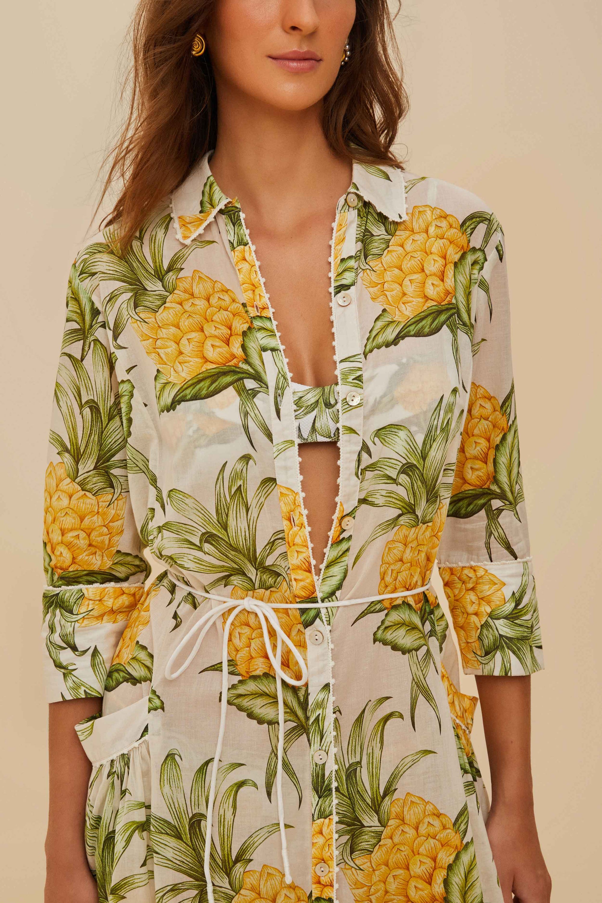 Chemise Delicate Pineapple - Jaune