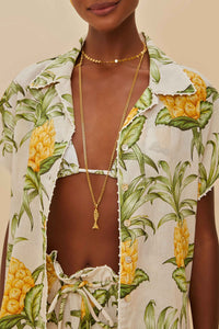 Delicate Pineapple Shirt - Yellow