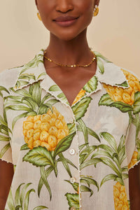 Delicate Pineapple Shirt - Yellow