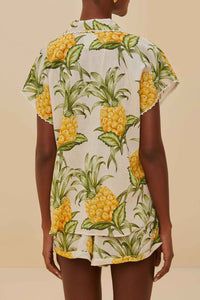Delicate Pineapple Shirt - Yellow