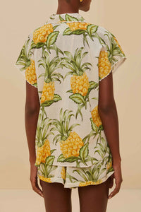 Pineapple Off White Chemise Plage - Pineapple Off White