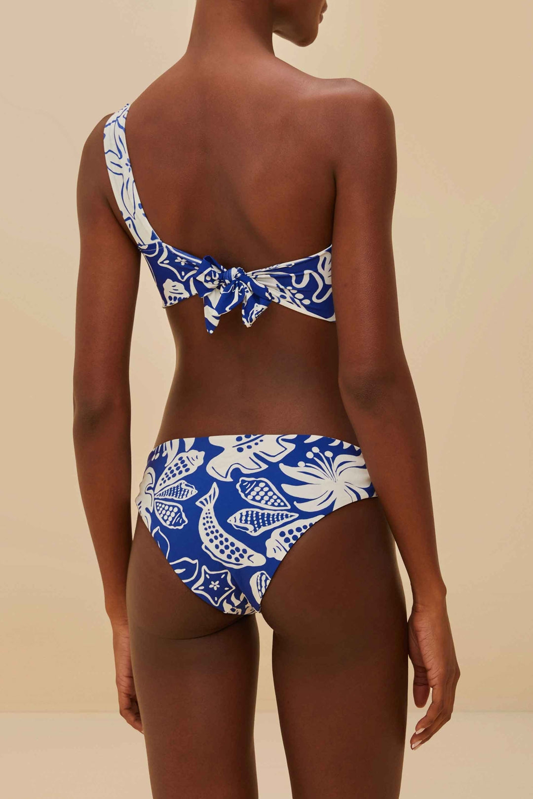 Bas de bikini taille basse River nature - Bleu