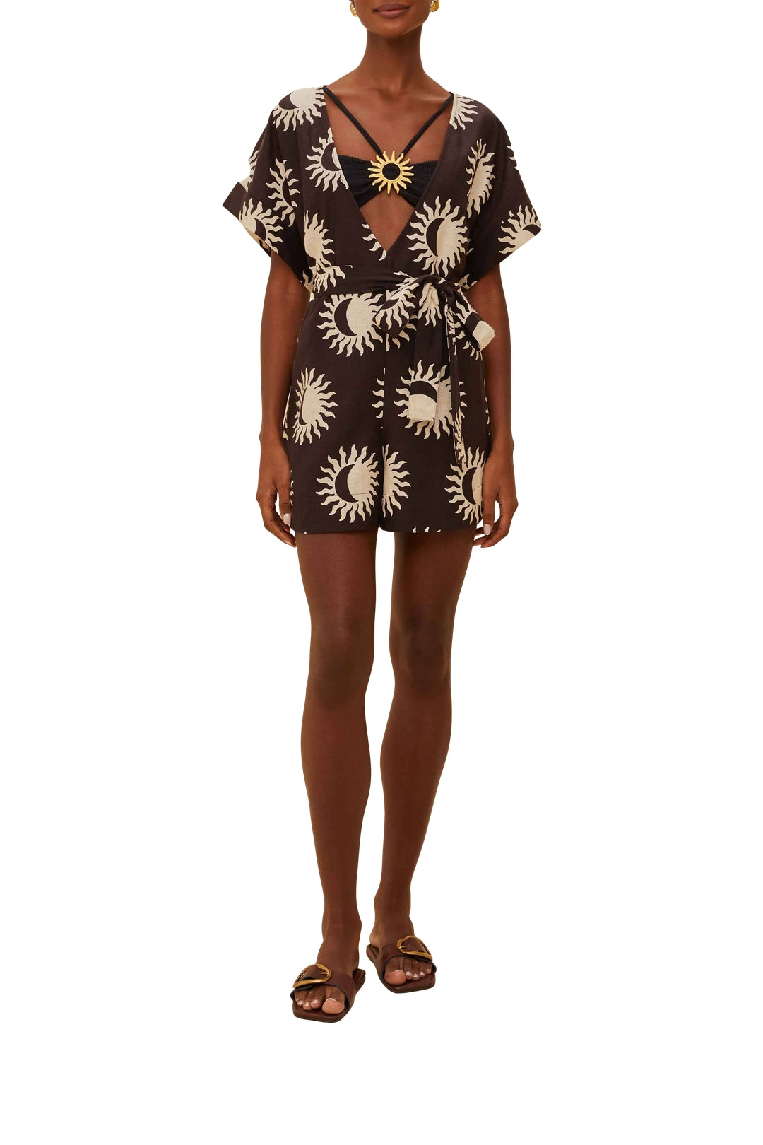 Sunny Moon linen jumpsuit - Brown