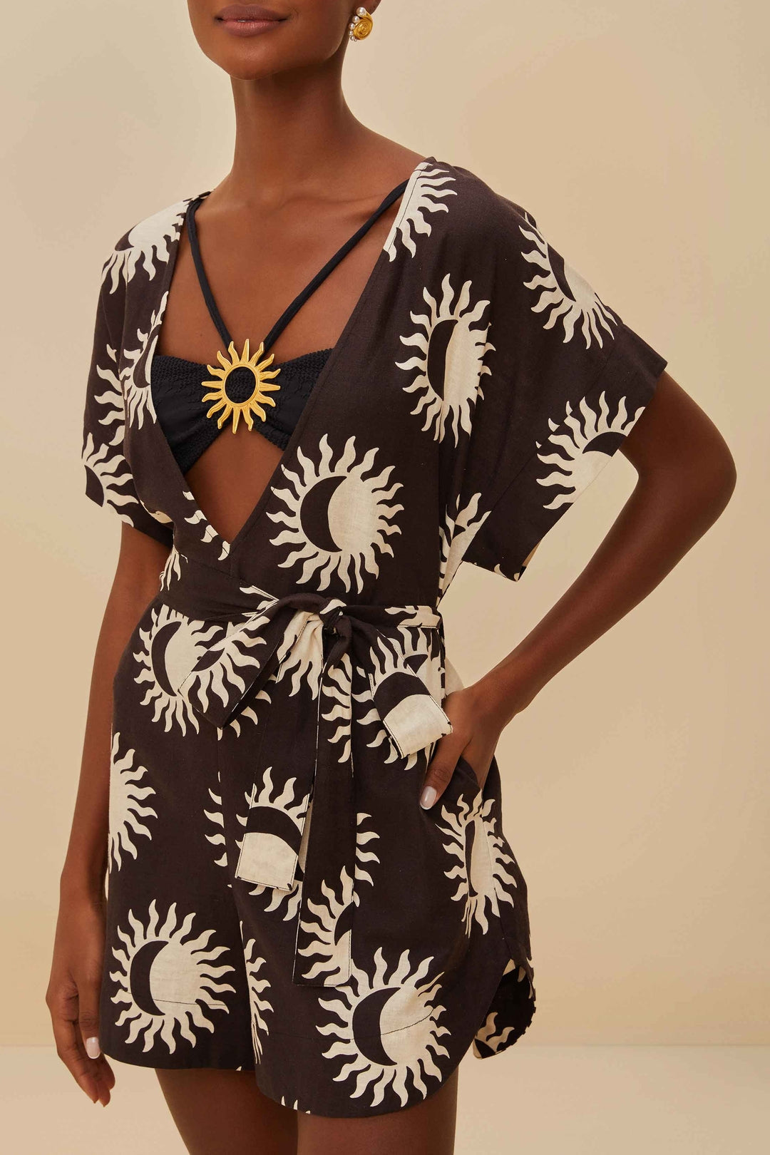 Sunny Moon Black Combinaison Plage - Sunny Moon Black