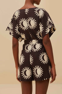 Sunny Moon linen jumpsuit - Brown