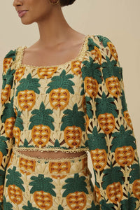 Top Pineapple en crochet - Beige