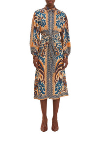DJV_Toucans Scarf Sand Robes midi - Toucans Scarf Sand