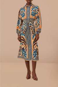 DJV_Toucans Scarf Sand Robes midi - Toucans Scarf Sand