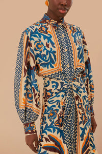 DJV_Toucans Scarf Sand Robes midi - Toucans Scarf Sand