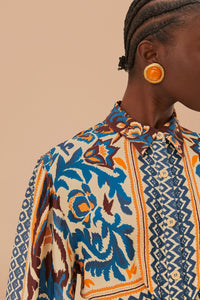 DJV_Toucans Scarf Sand Robes midi - Toucans Scarf Sand