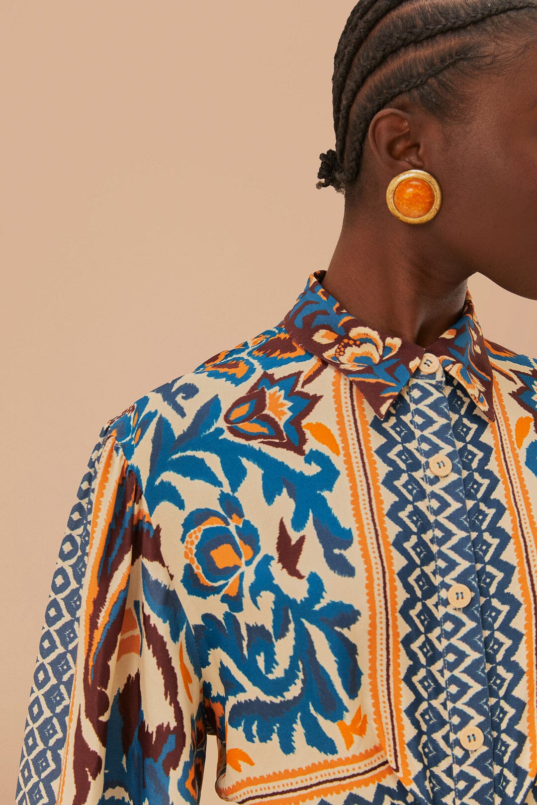 DJV_Toucans Scarf Sand Robes midi - Toucans Scarf Sand