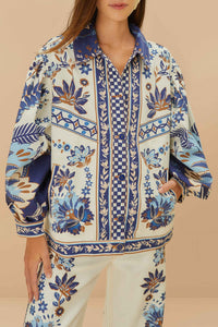 Veste Tapestry Tropical en coton - Bleu