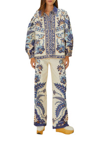 Tapestry Tropical cotton jacket - Blue
