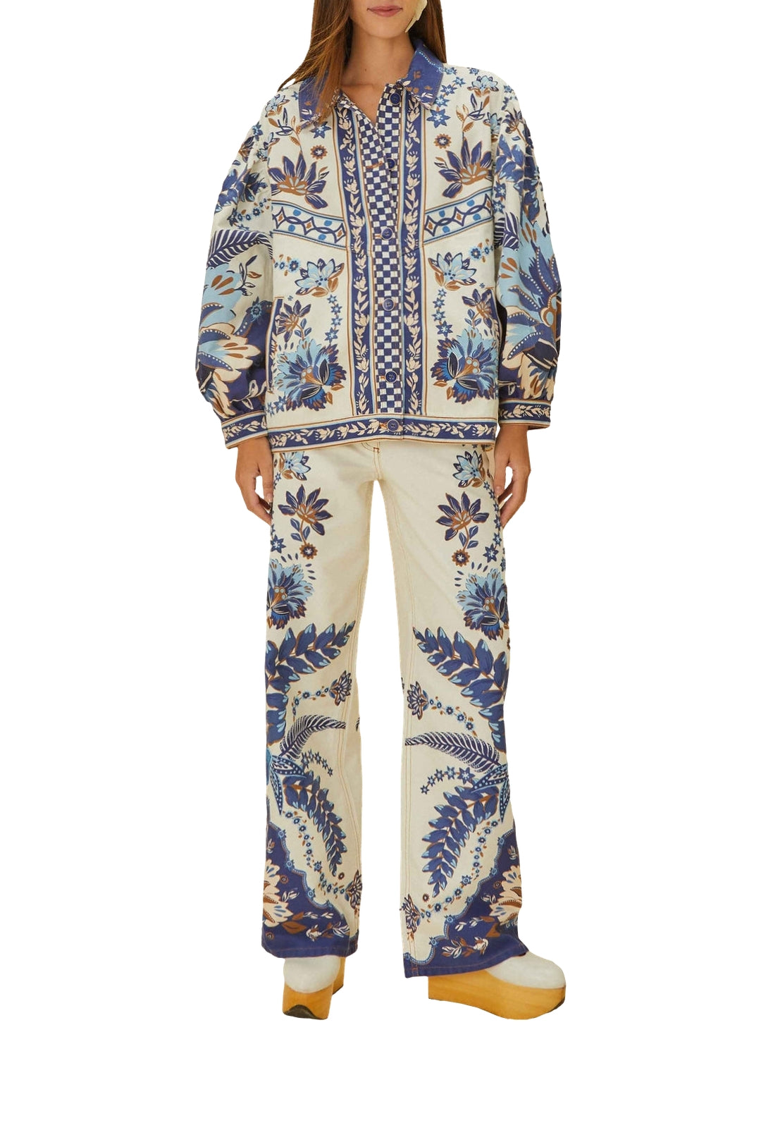 Veste Tapestry Tropical en coton - Bleu