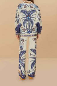 Pantalon Encanto Tropical en coton - Bleu