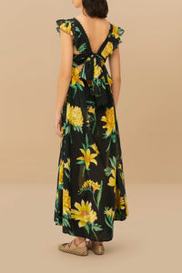 Robe midi Alice en coton - Noir