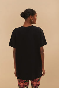 T-shirt Farm Rio Wild en coton - Noir