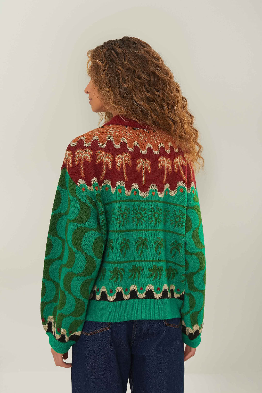 Christmas Toucan knitted jumper - Green
