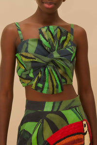 Top Coconut Tree en lin - Vert