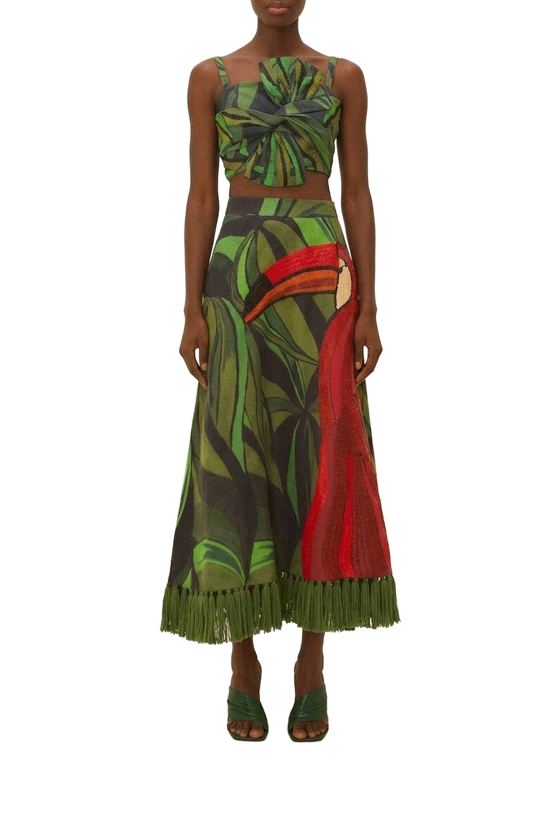 Top Coconut Tree en lin - Vert
