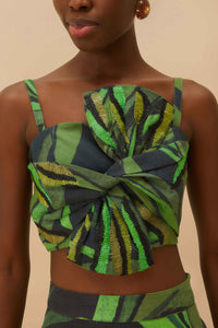 Top Coconut Tree en lin - Vert