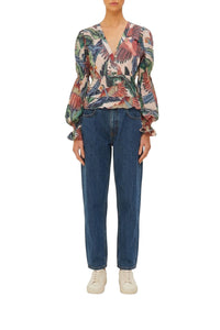 Blouse Macaw Flight en coton - Bleu
