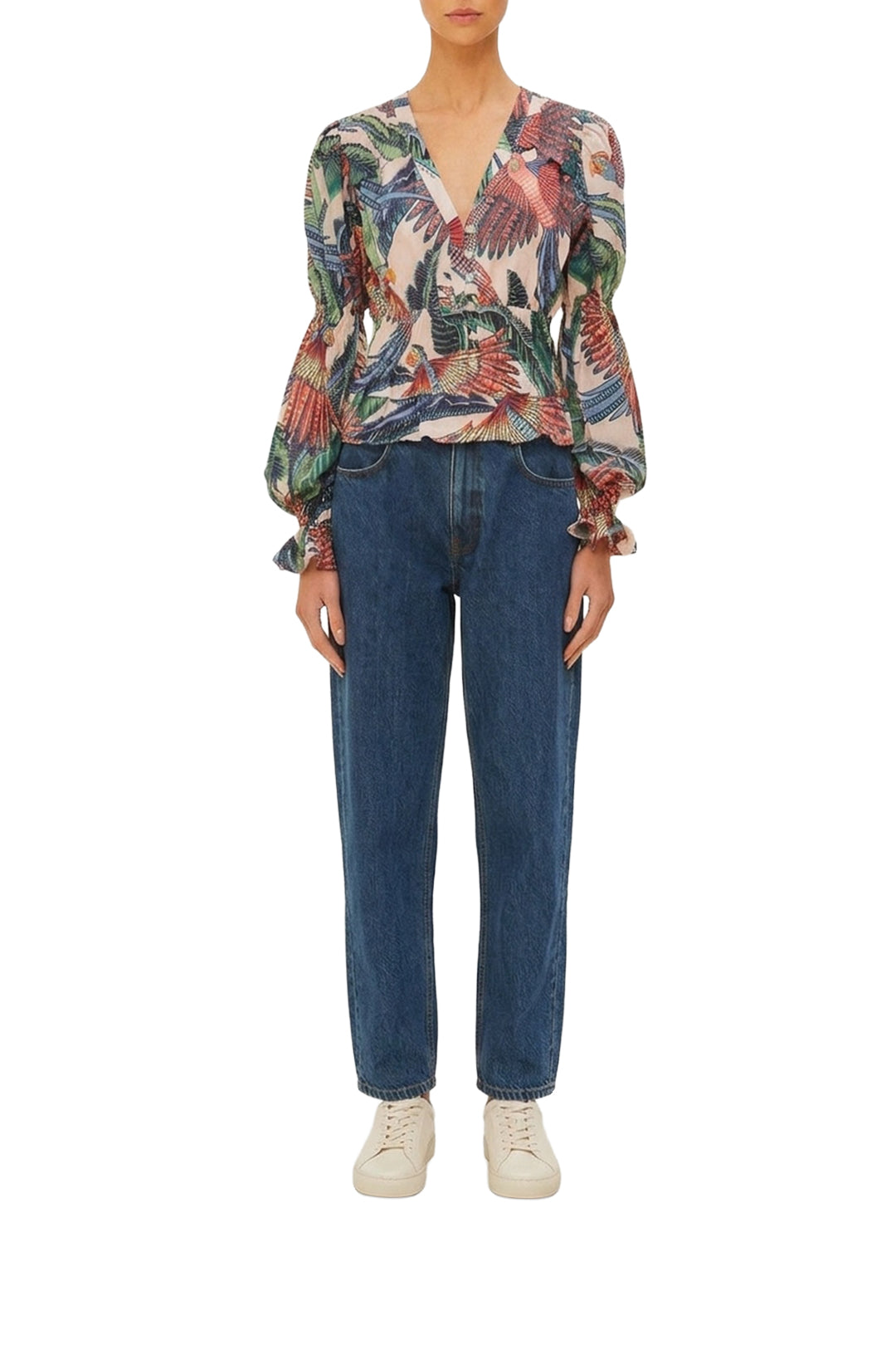 Blouse Macaw Flight en coton - Bleu
