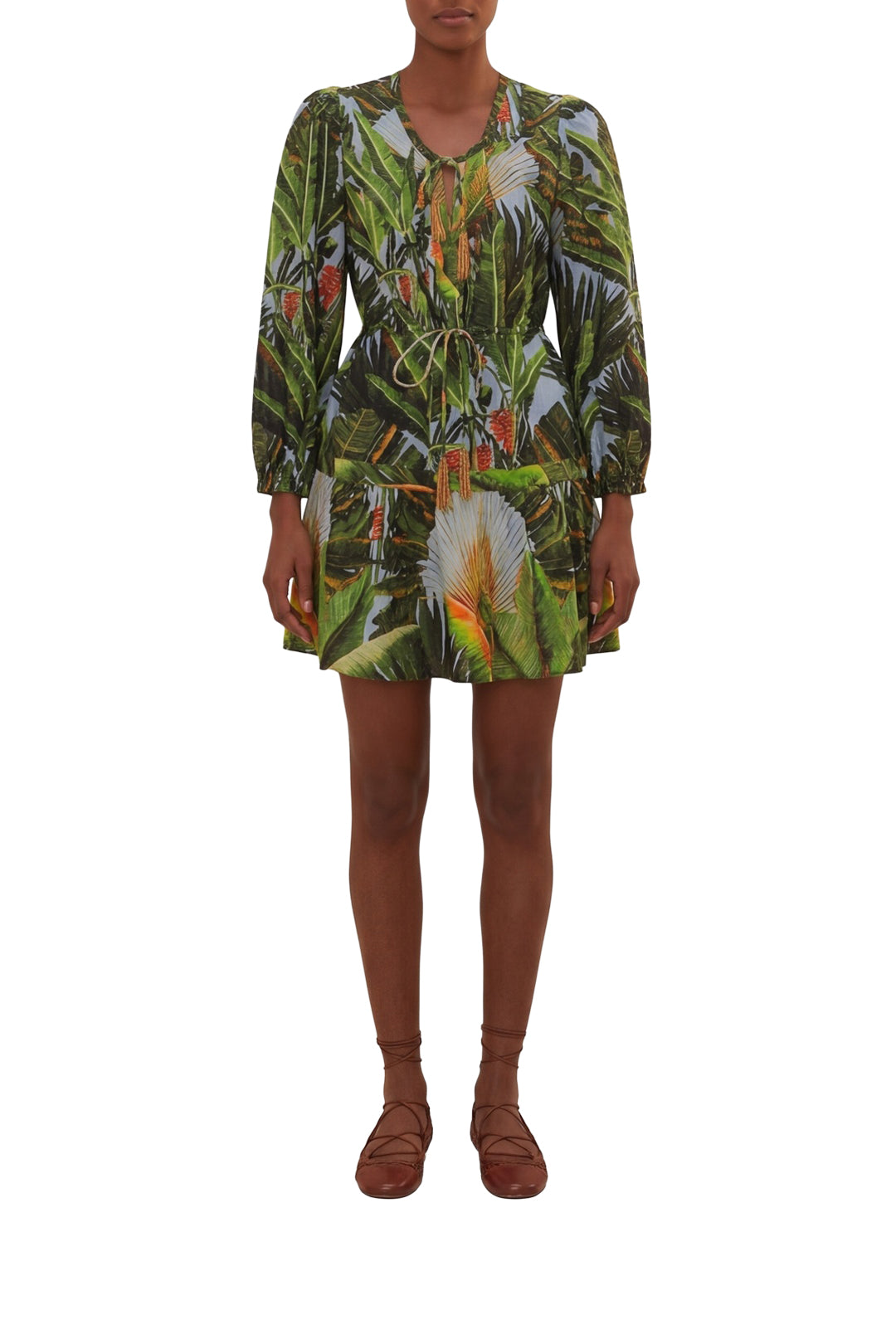 Robe courte Amazonia en coton - Vert