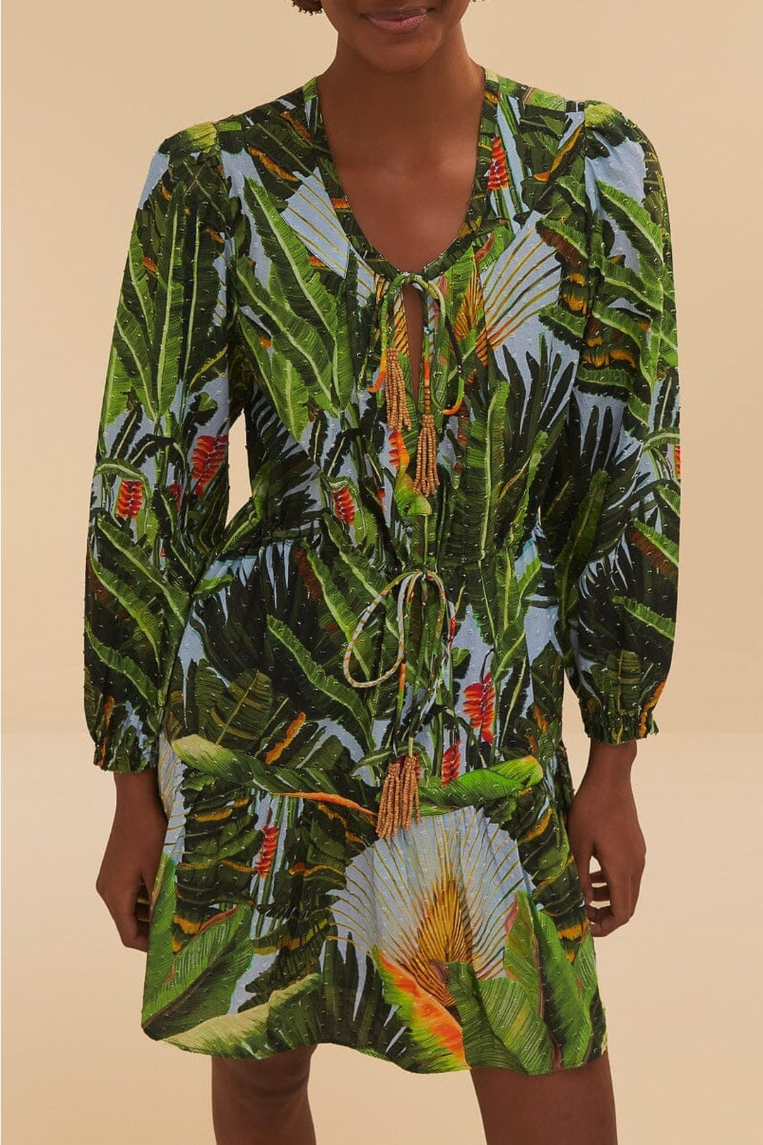Robe courte Amazonia en coton - Vert