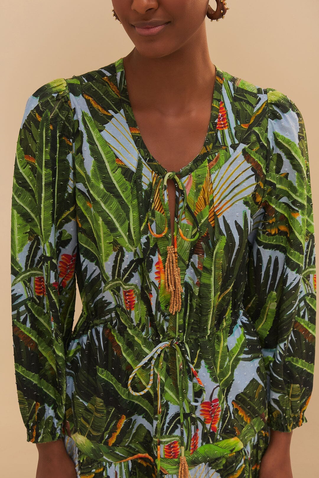 Robe courte Amazonia en coton - Vert