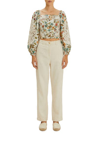 Botanicals cotton blouse - White