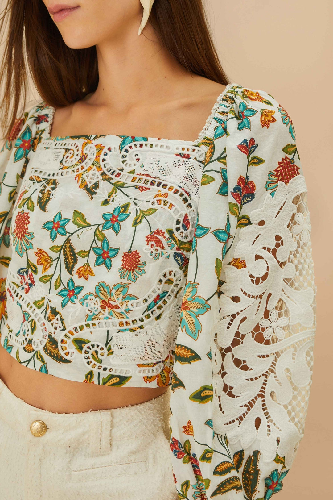 Botanicals cotton blouse - White