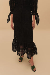 Robe midi Morada Boa - Noir
