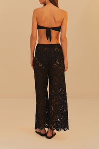 Pantalon ajouré Seashell en coton - Noir