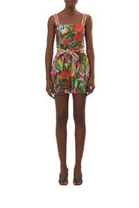 Combi-short Dream Garden en lin - Multicolore